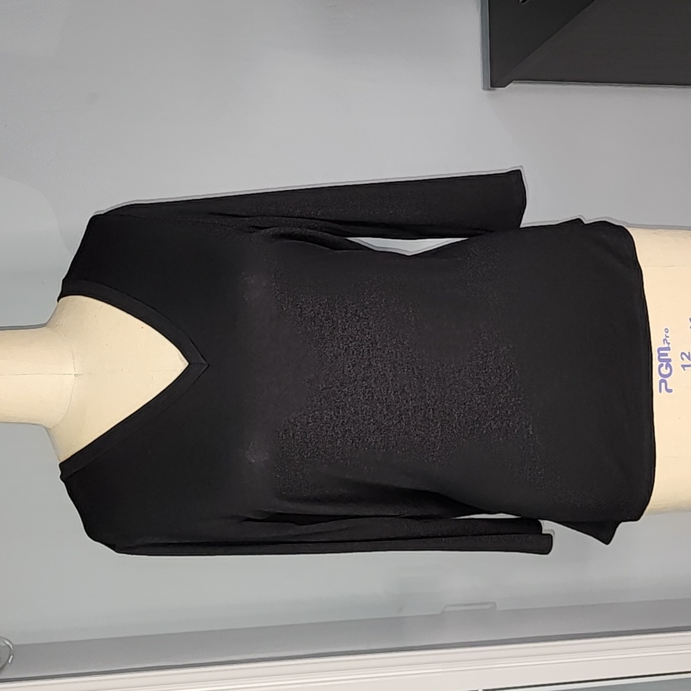 Mixed material knit top